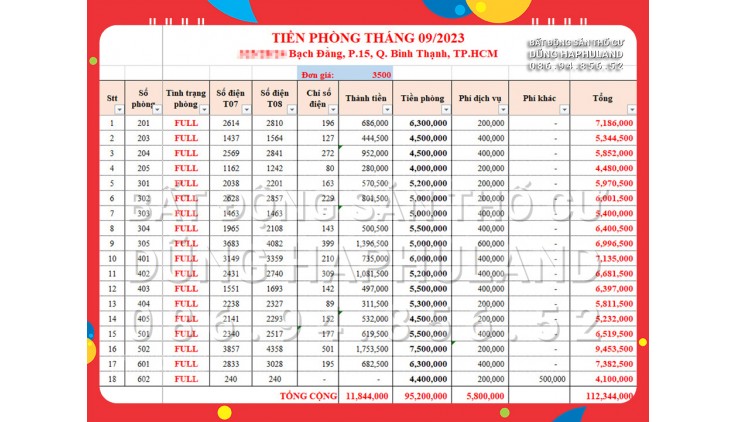 BT. CHDV 19P, TN 110 triệu/th. Nhà 93m2, 6T, Thang Máy, hẻm 2/ Bạch Đằng.